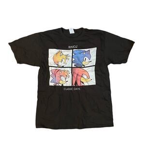 Black Sonic gang T-shirt size L
